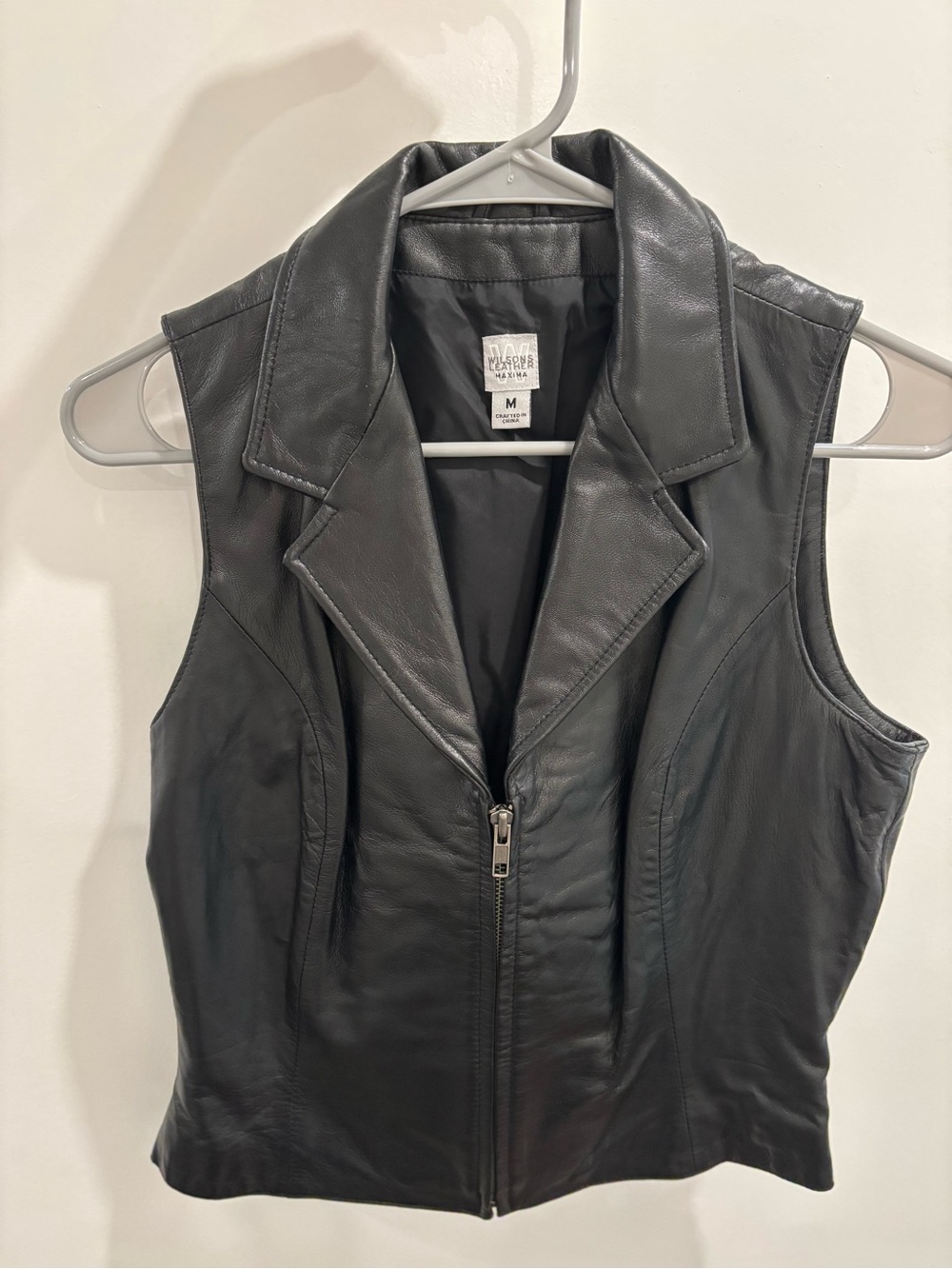 Vintage Wilsons Leather Maxima Black Leather Vest